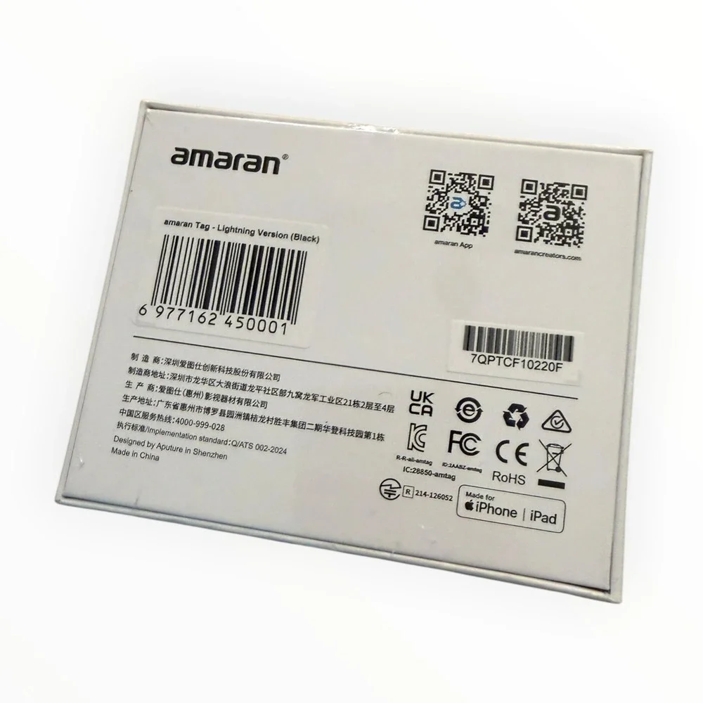 Amaran Tag Wireless Microphone Set Lightning Version Black New Sealed HD Audio
